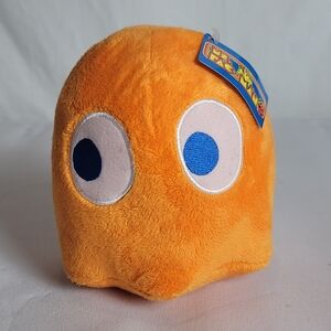 NEW Ms Pac-Man Orange Ghost Plush Toy Stuffed Doll Figure Pacman